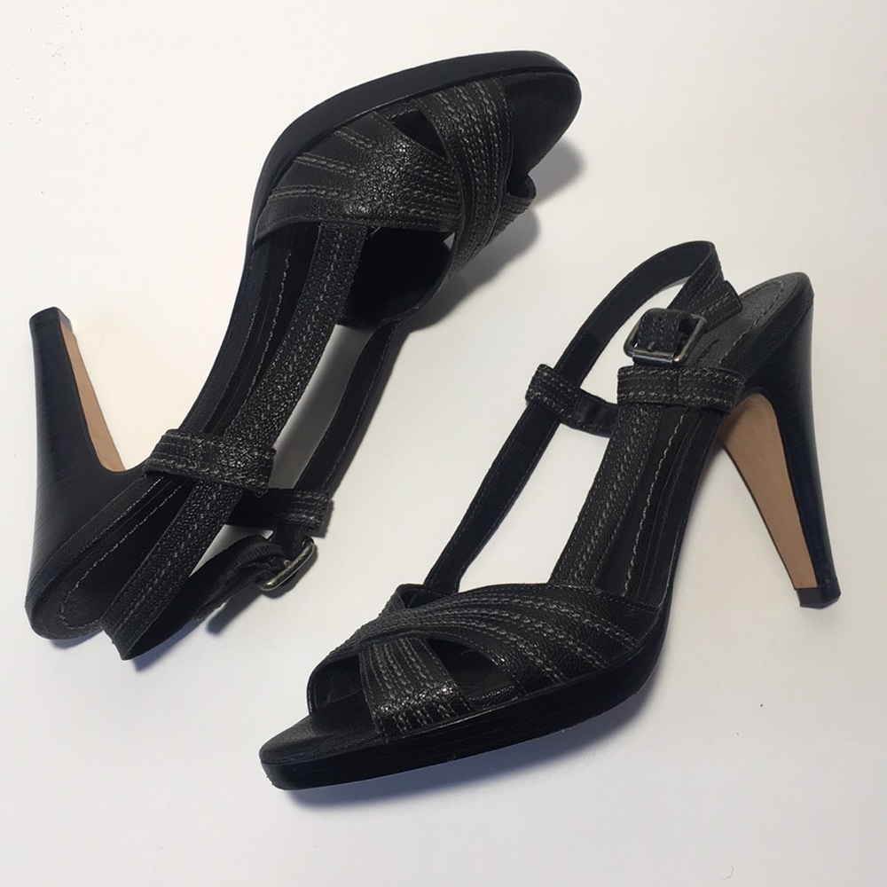 Banana Republic black platform Slingbacks